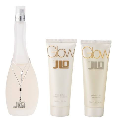 Set Jennifer Lopez Glow (perfume 100 ml + body lotion 75 ml + gel ducha 75 ml) mujer