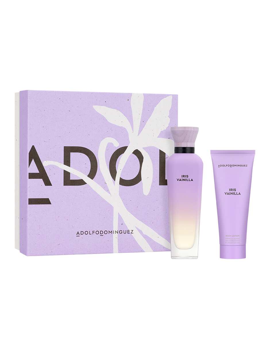 Set Adolfo Domínguez Iris Vainilla (perfume 120 ml + body lotion 75 ml) mujer