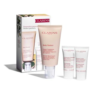 Clarins Set Perfect Partners (crema estrías 175 ml + exfoliante corporal 30 ml + bálsamo corporal 30 ml)