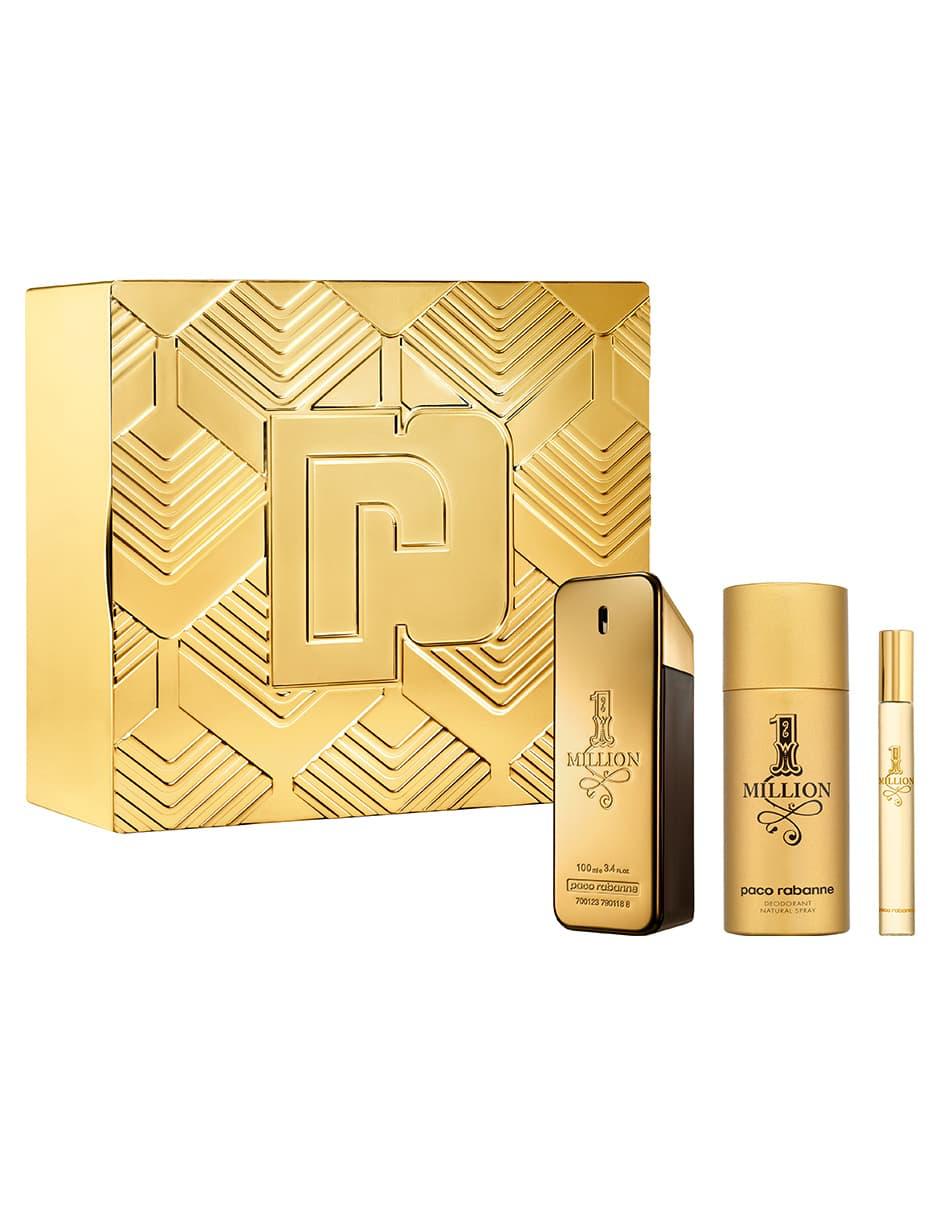 Set Paco Rabanne One Million (perfume 100 ml + mini 10 ml + desodorante spray 150 ml) hombre