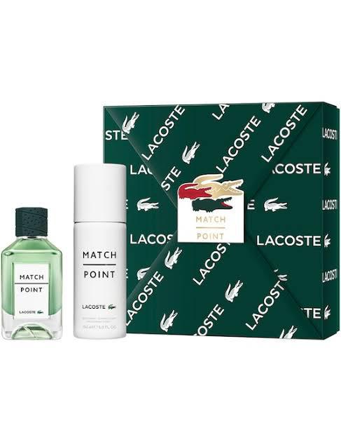 Set Lacoste Match Point (perfume 100 ml + desodorante spray 150 ml) hombre