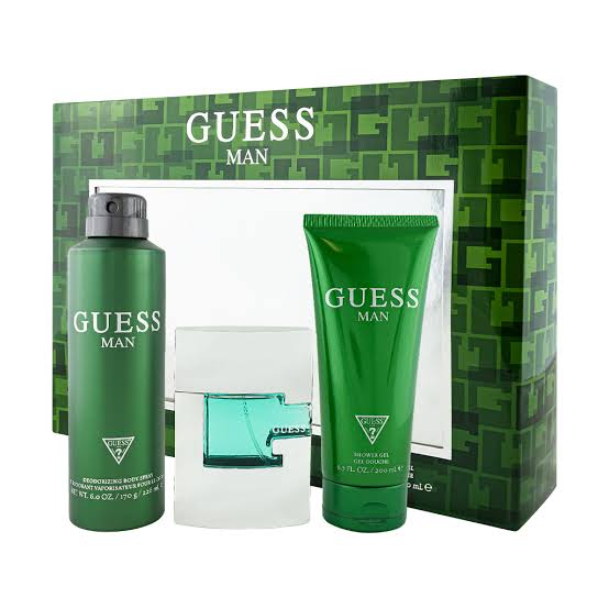 Set Guess Man (perfume 75 ml + body spray 226 ml + gel ducha 200 ml) hombre